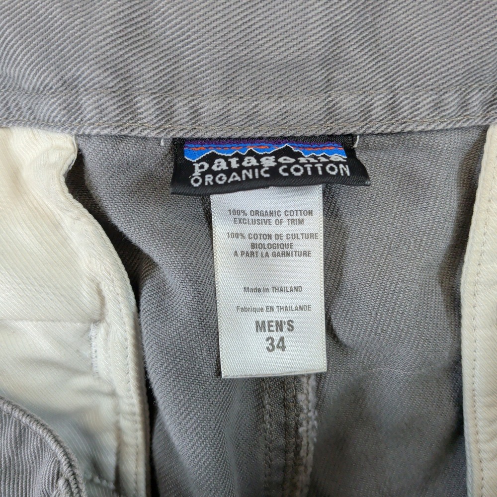 Patagonia Mens 34 Organic Cotton Cargo Pants Gray Gravel 55375 Fall 2008 Y2K - Picture 7 of 11